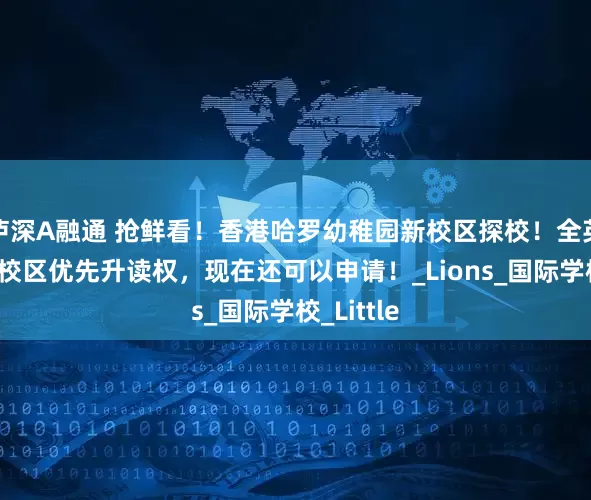 泸深A融通 抢鲜看！香港哈罗幼稚园新校区探校！全英教学+主校区优先升读权，现在还可以申请！_Lions_国际学校_Little